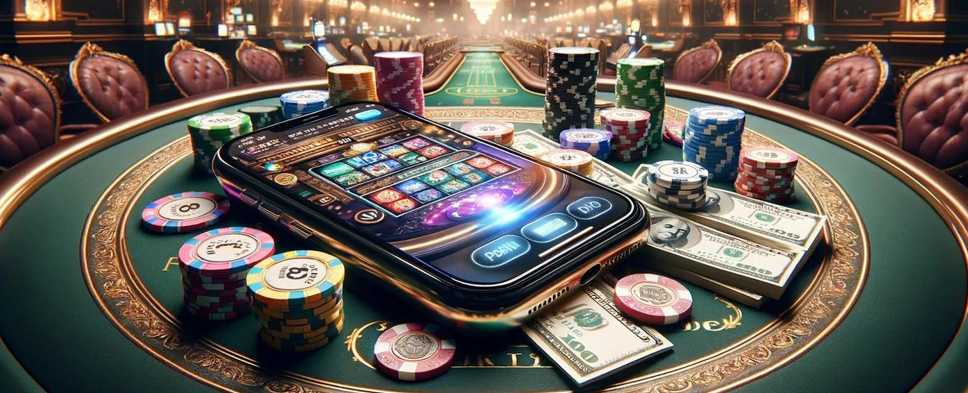 Bingoplus Live Casino Dealer with Cards and Chips