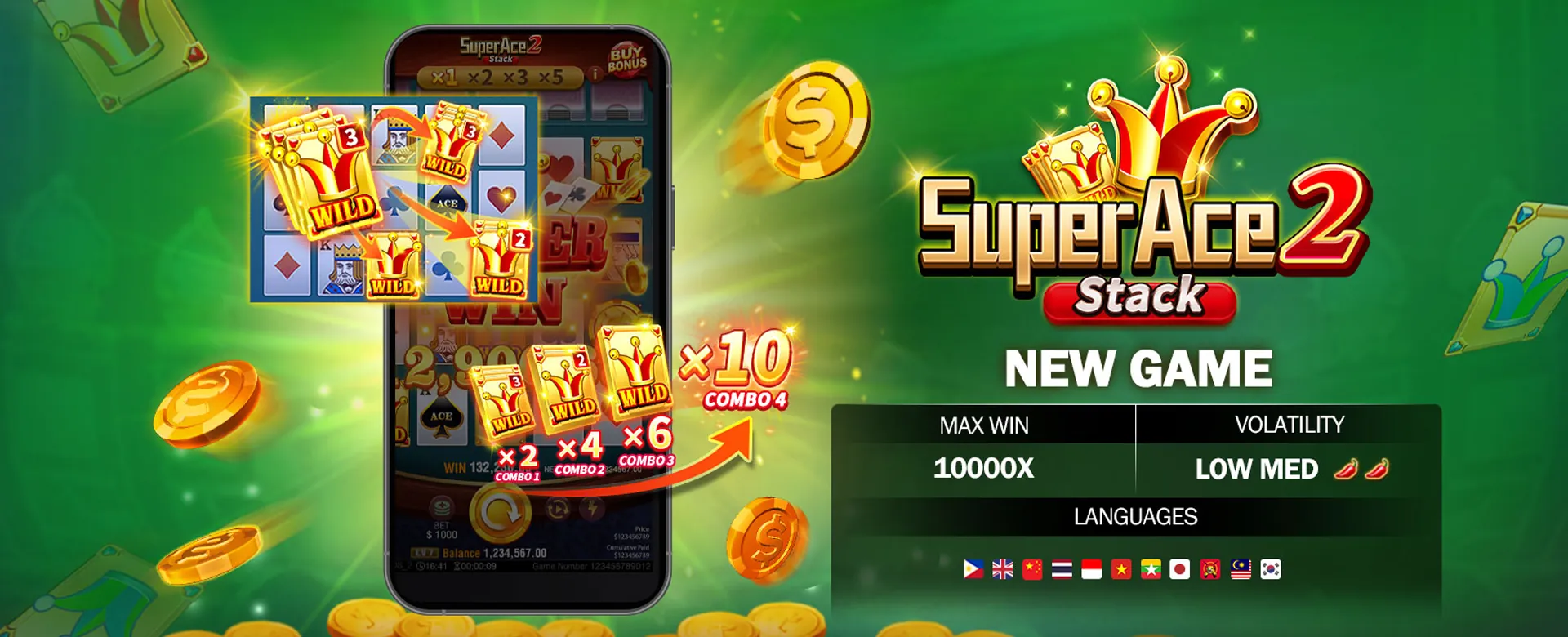 Player enjoying poker on bingoplus platform with golden chips and cards